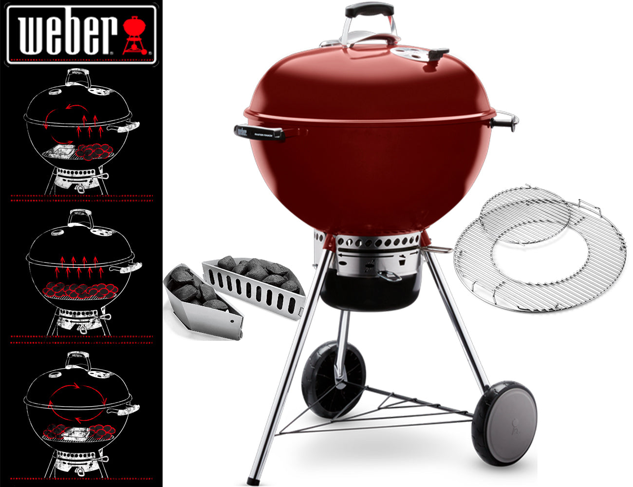 Weber Barbecue Master Touch Ø 57 Cm. Crismon Red - Centro Internazionale del Barbecue