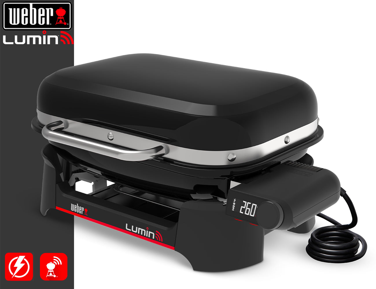 Weber Barbecue elettrico Lumin Smart Compact Black - Centro Internazionale del Barbecue