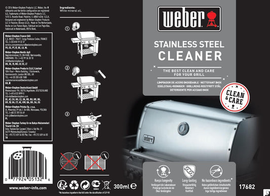 Weber Detergente per Acciaio Inoxm- 300 ml - Centro Internazionale del Barbecue