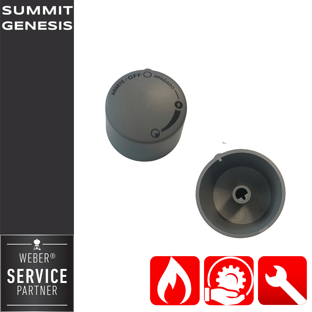 Weber Ricambio Summit / Genesis Manopola Gas per fornello laterale - Centro Internazionale del Barbecue