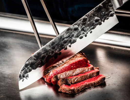 Coltello Santoku con Manico Olivo cm 18 - Centro Internazionale del Barbecue