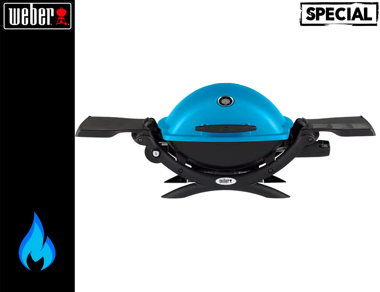 Weber Barbecue a Gas Q1200 Sky blue - Centro Internazionale del Barbecue