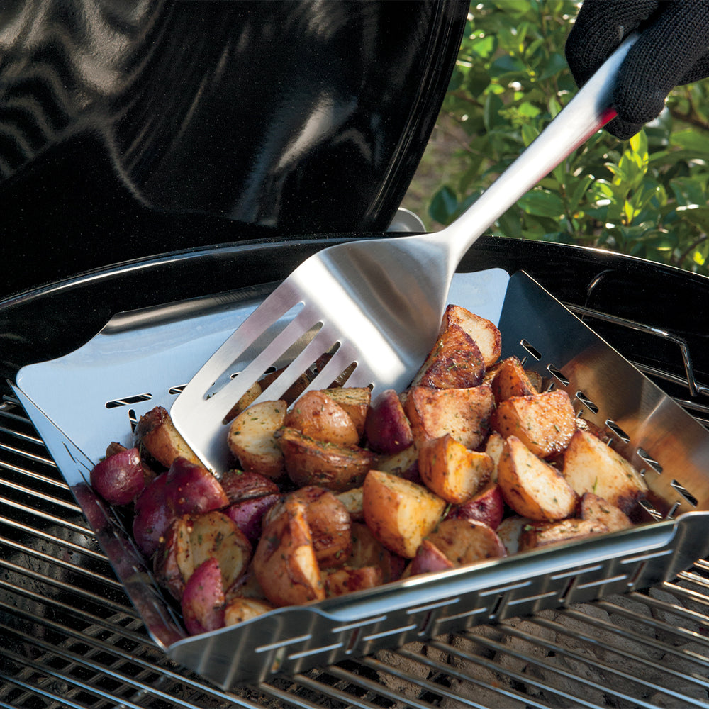Weber Vassoio Inox di Cottura Grande per Verdure 30 X 35 X 7 Cm - Centro Internazionale del Barbecue