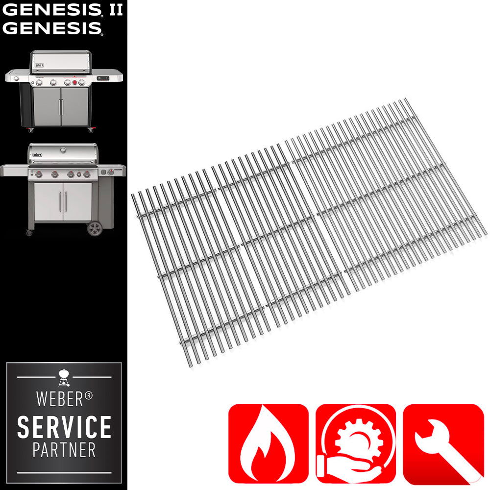 Weber Griglia Cottura in Acciaio Inox per Genesis 4 Bruciatori - Centro Internazionale del Barbecue