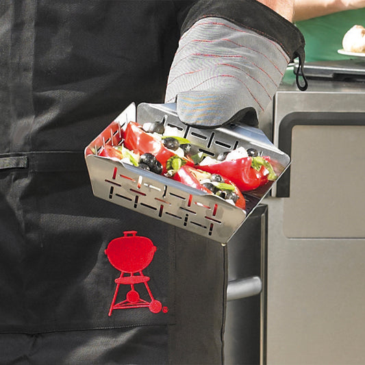 Weber Vassoio Inox di Cottura Piccolom per Verdure 19 X 19 X 5 Cm - Centro Internazionale del Barbecue