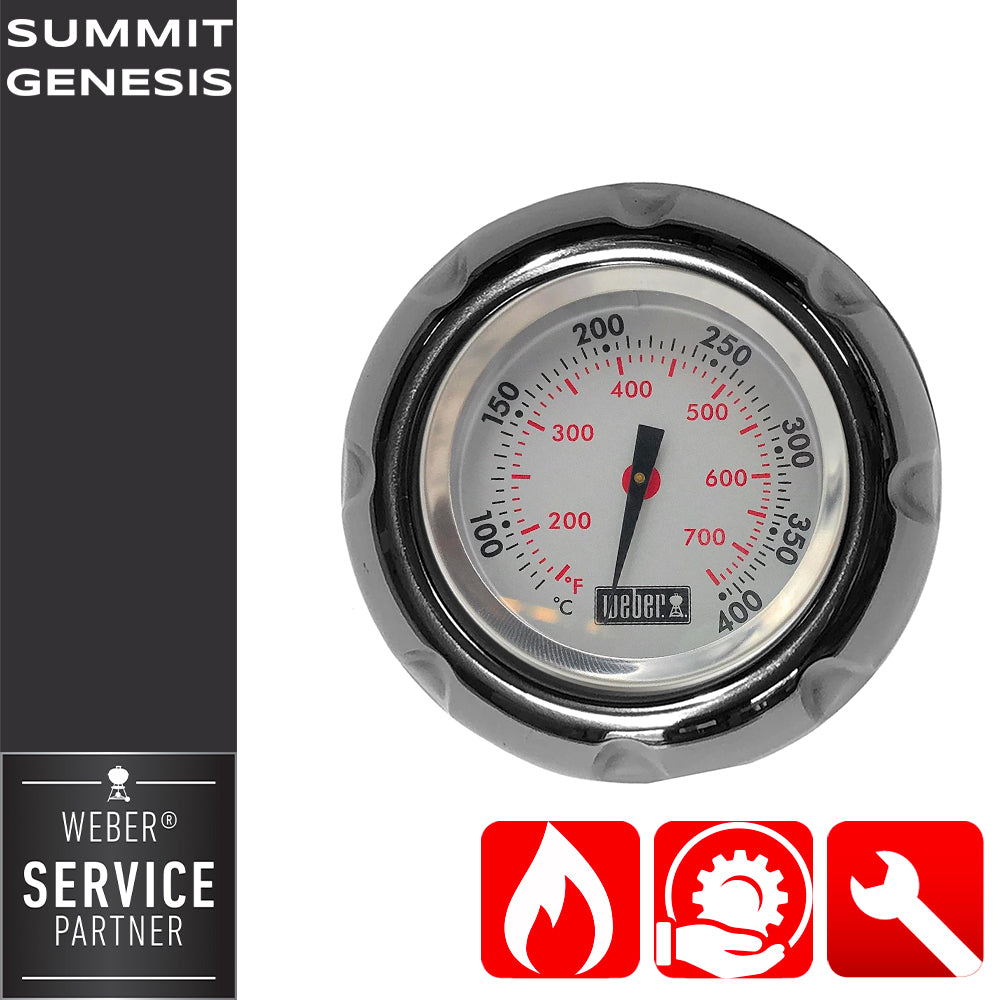 Weber Ricambio Termometro c/supporto Ghieraper Genesis e Summit - Centro Internazionale del Barbecue