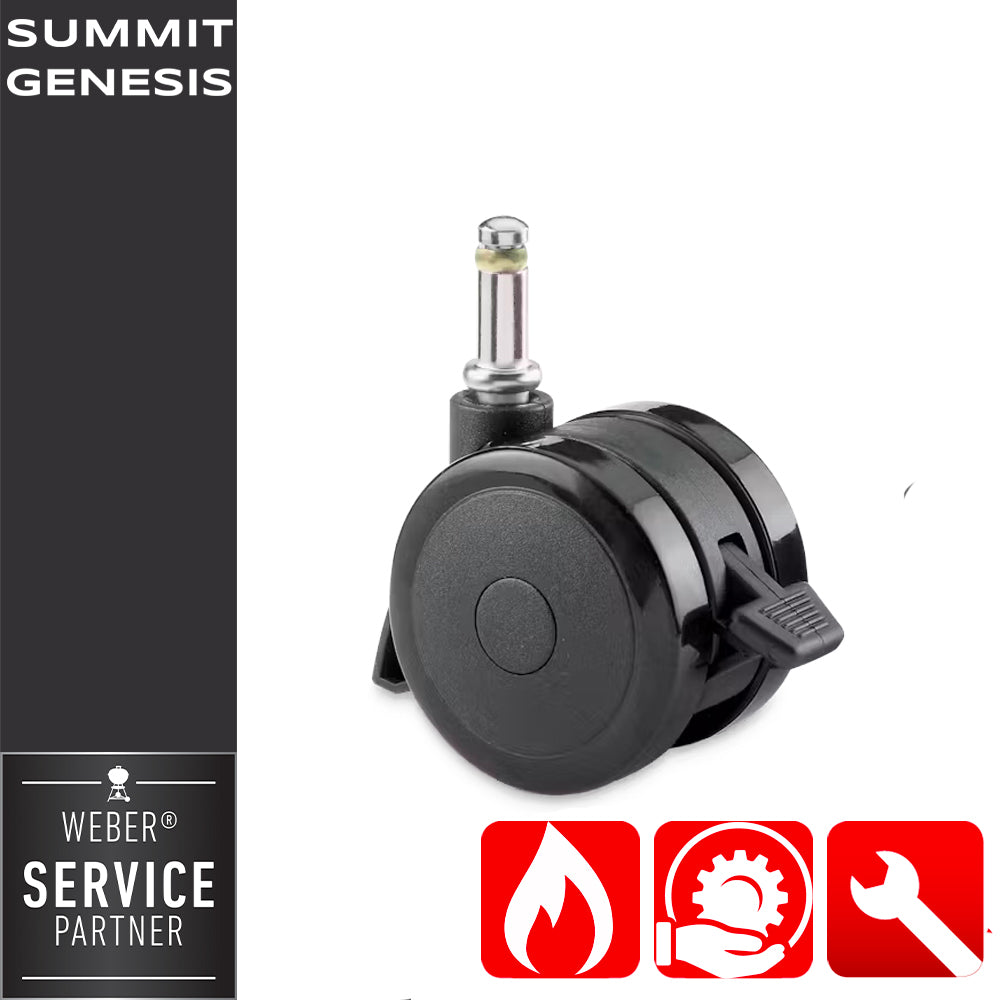 Weber Ricambio Ruote C/freno per Summit e Genesis - Centro Internazionale del Barbecue