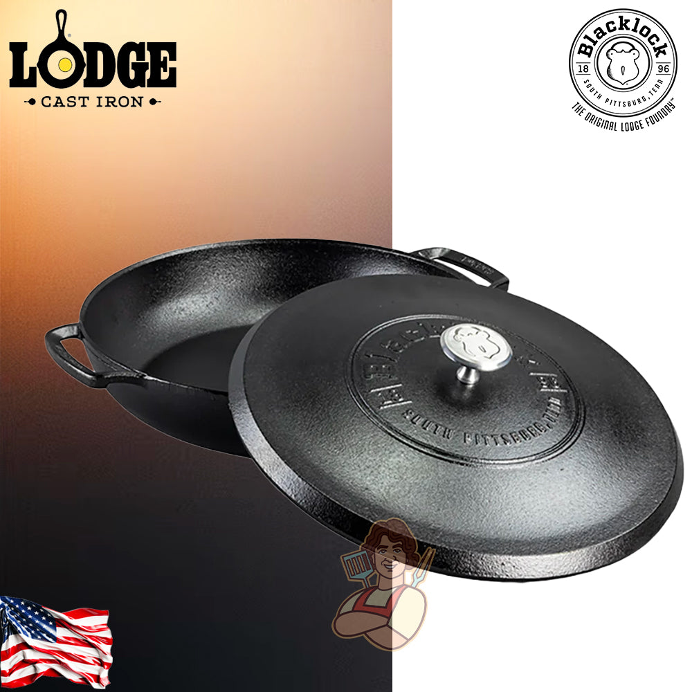 Lodge Blacklock Casseruola con Coperchio - Centro Internazionale del Barbecue