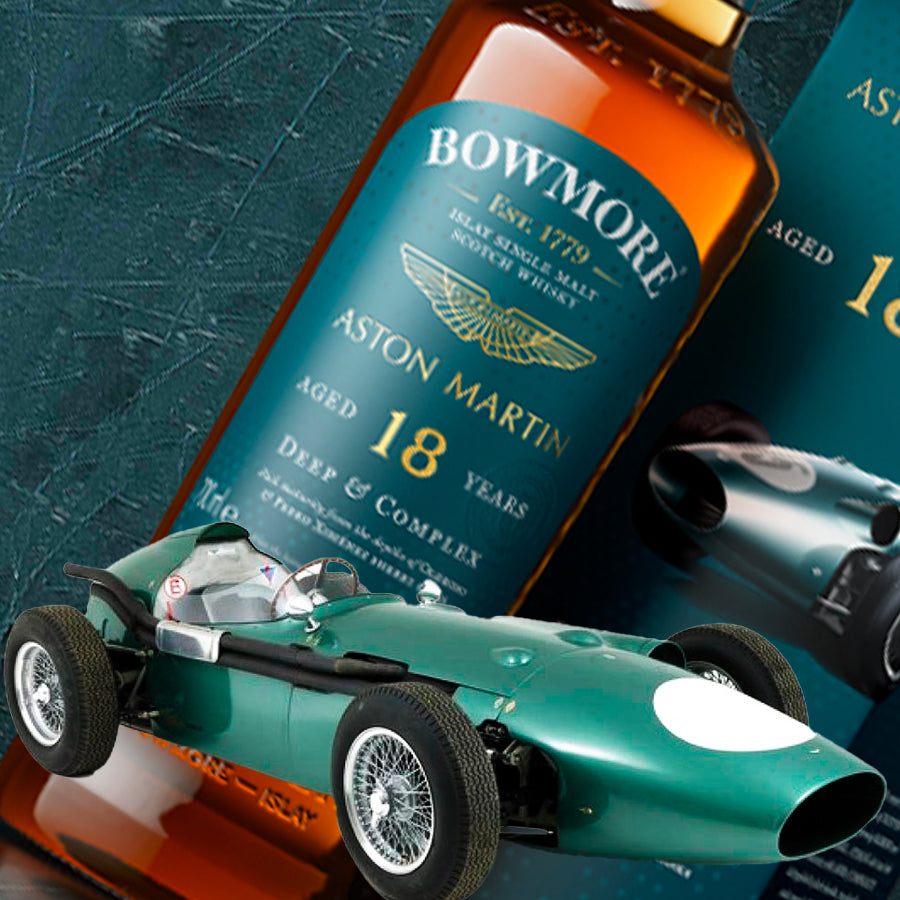 Bowmore Whiskey GTR Collection 2022 No.6 - 18 Years Old Aston Martin DBR4 ( 1959 ) 70cl - Centro Internazionale del Barbecue