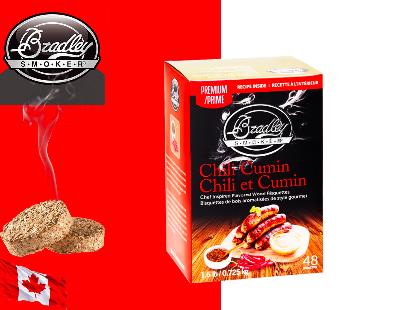 Bradley Smoker Bisquettes Chili Cumin - Centro Internazionale del Barbecue