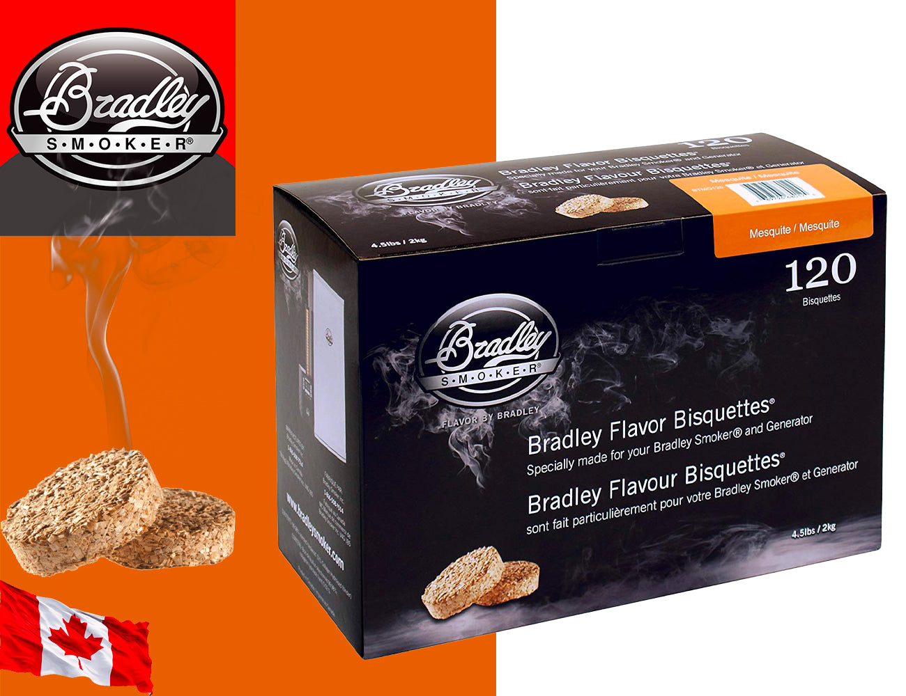 Bradley Smoker 120 Bisquettes Mesquite - Centro Internazionale del Barbecue
