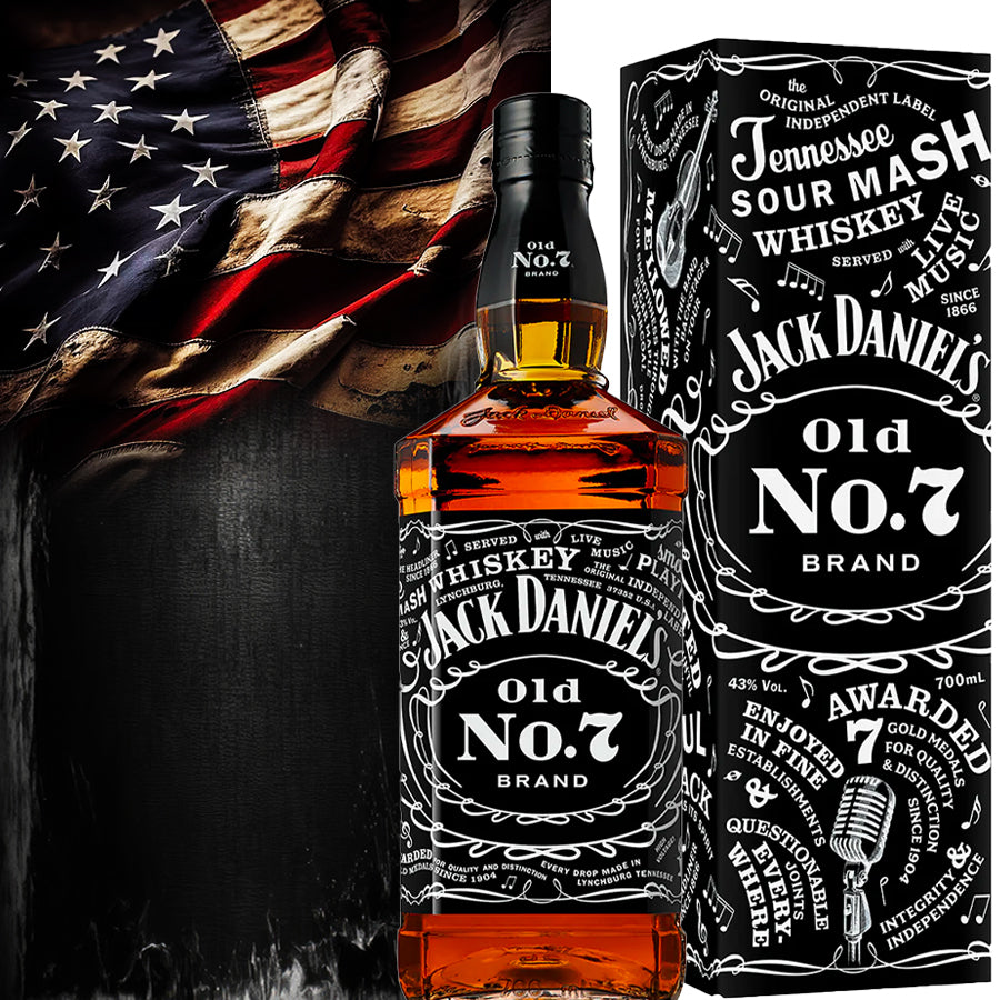 Jack Daniel’s Tennessee Whisky Old No 7 – Box & Lable Limited Edition by Paula Scher - Centro Internazionale del Barbecue