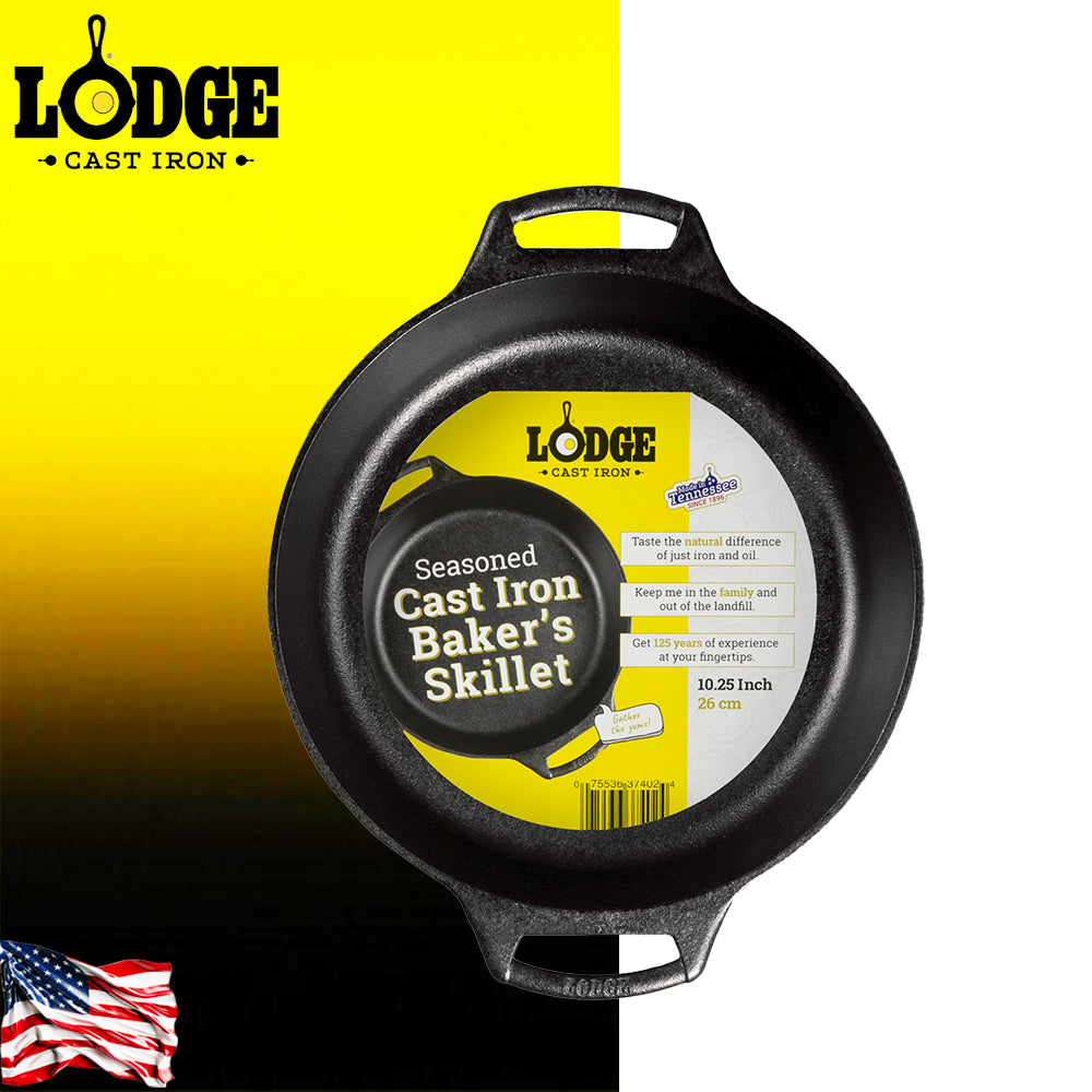 LodGe Padella due manico in Ghisa da 26 cm - Centro Internazionale del Barbecue