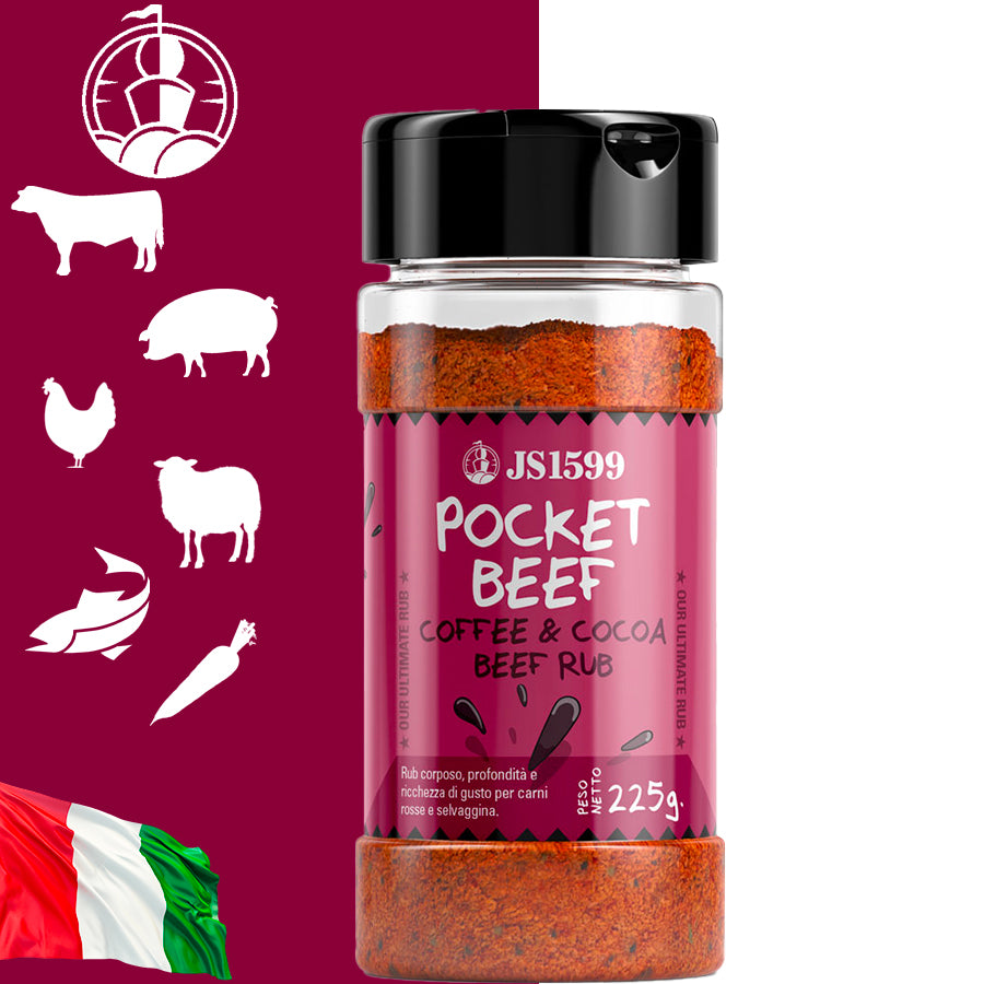 JS Rub per manzo POCKET BEEF – Coffee & Cocoa Beef Rub - Centro Internazionale del Barbecue