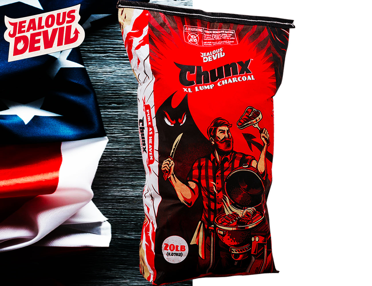 Jealus Devil Charcoal Chunx XL Lump - Centro Internazionale del Barbecue