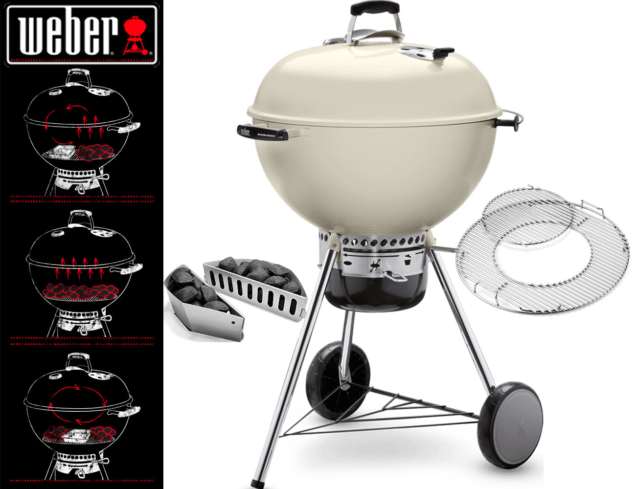 Weber Barbecue Master Touch Ø 57 Cm. White - Centro Internazionale del Barbecue