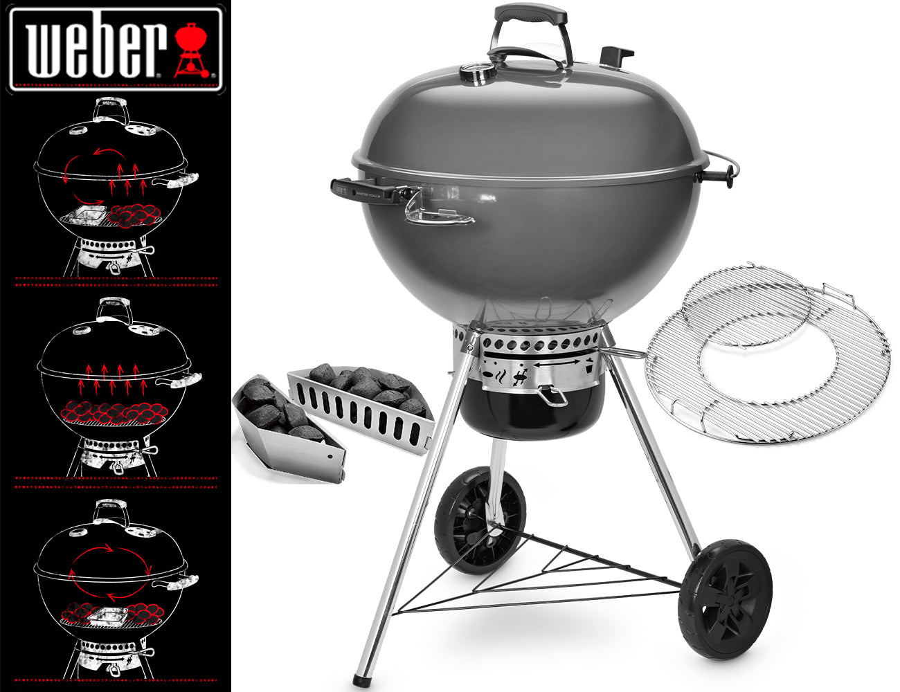 Weber Barbecue Master Touch Ø 57 Cm. Smoke Grey - Centro Internazionale del Barbecue