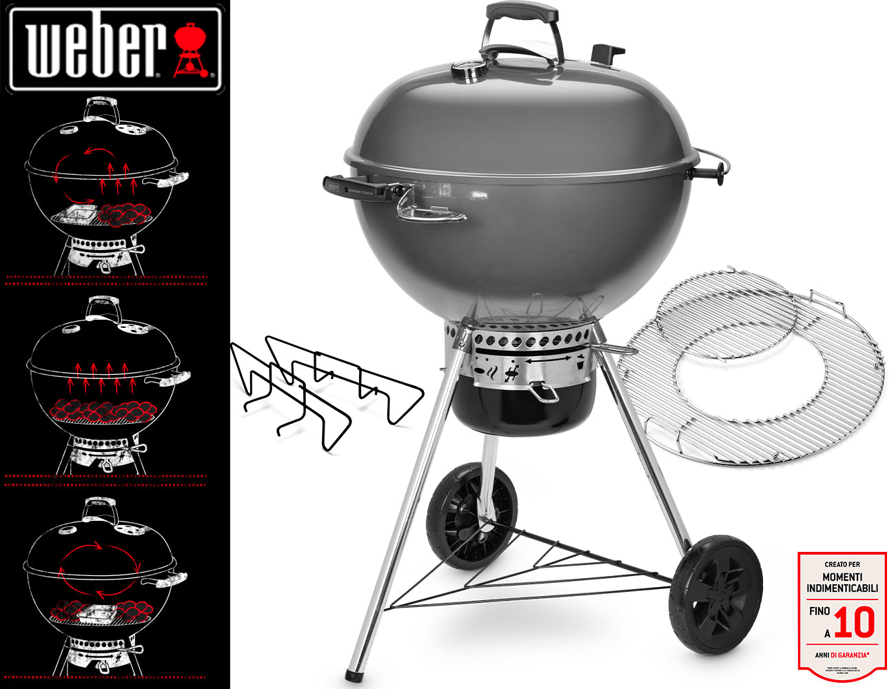 Weber Barbecue Master Touch Ø 57 Cm. Smoke Grey