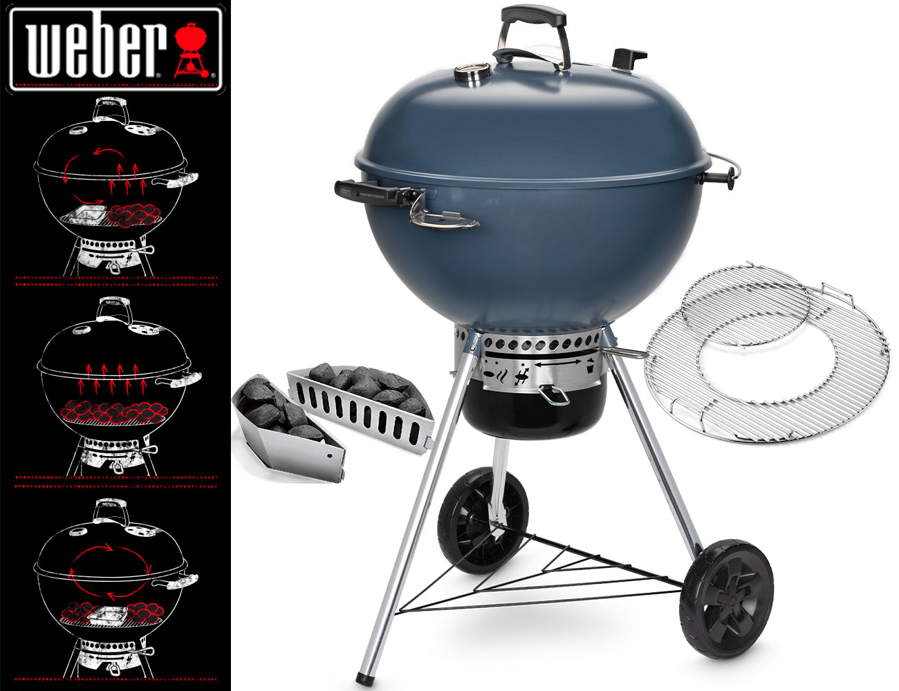 Weber Barbecue Master Touch Ø 57 Cm. Slate Blue - Centro Internazionale del Barbecue