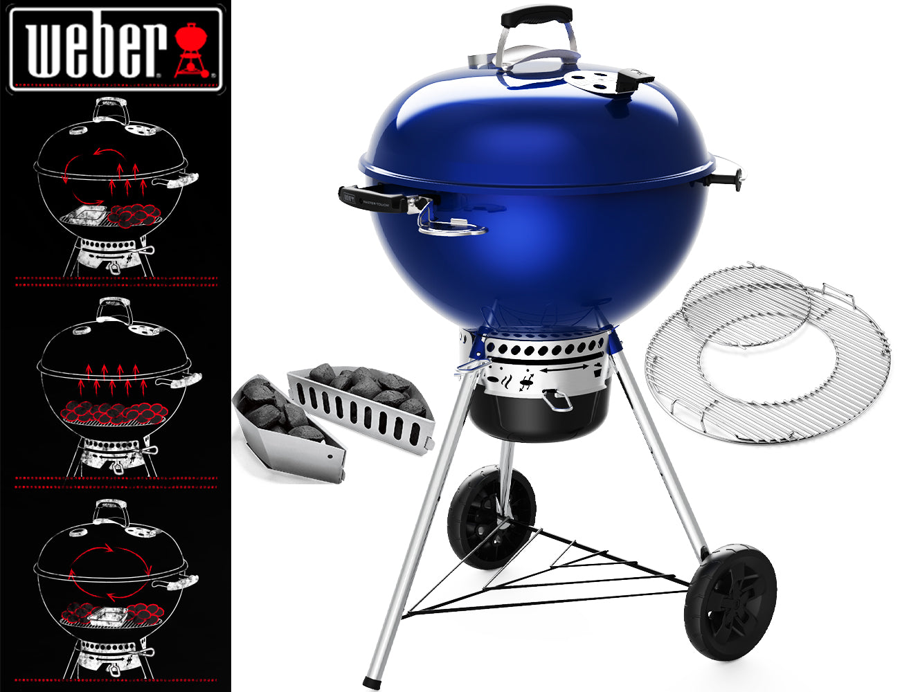 Weber Barbecue Master Touch Ø 57 Cm. Ocean Blue - Centro Internazionale del Barbecue