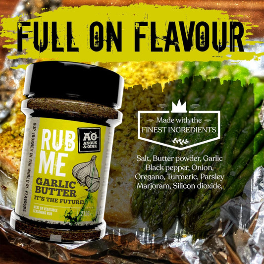 Angus & Oink Garlic Butter Seasoning - Centro Internazionale del Barbecue