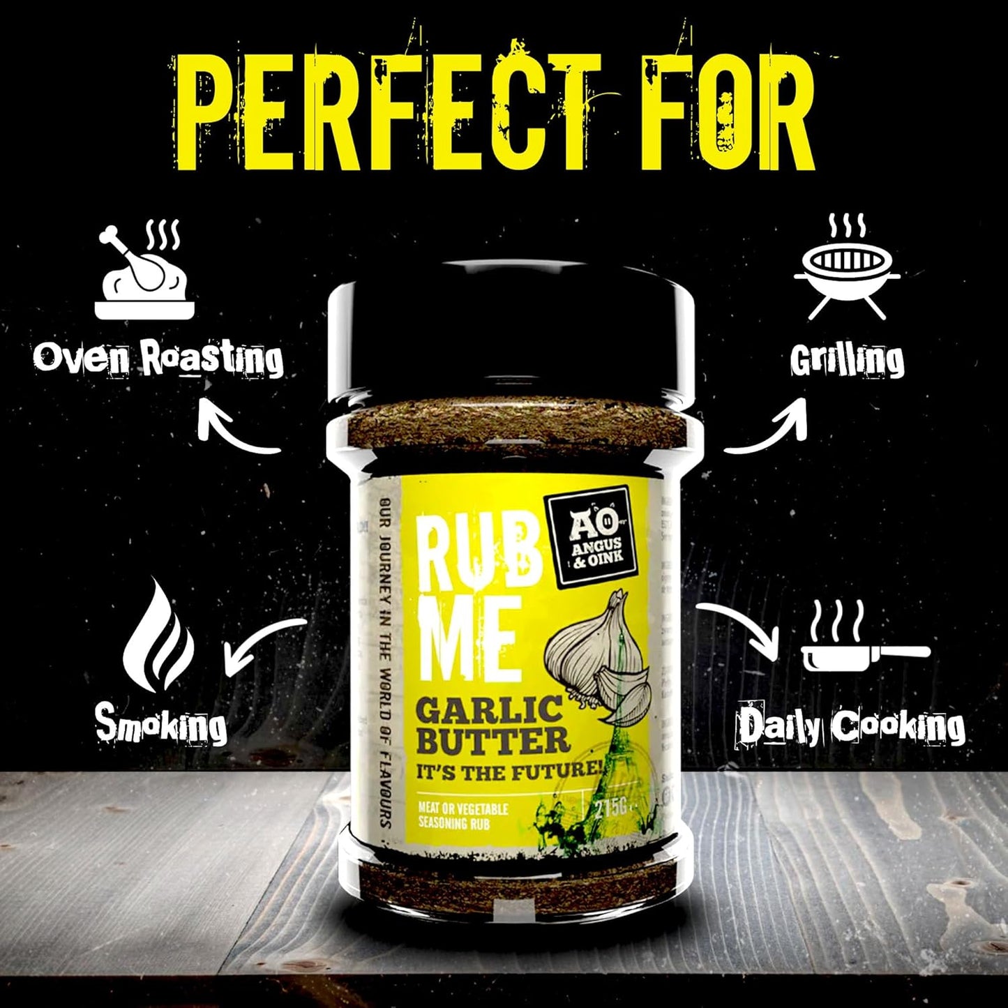 Angus & Oink Garlic Butter Seasoning - Centro Internazionale del Barbecue