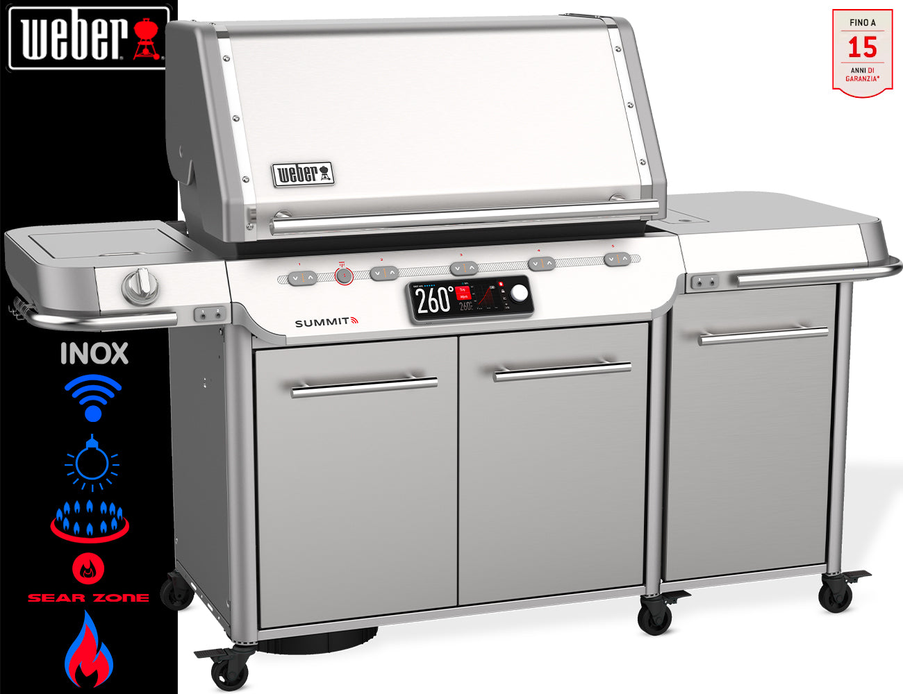 Weber Barbecue a Gas Summit FS38X I-Inox - Centro Internazionale del Barbecue