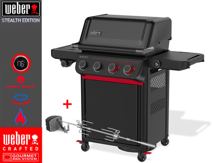 Weber Barbecue Spirit a gas intelligente EPX-435R Stealth® Edition - Centro Internazionale del Barbecue