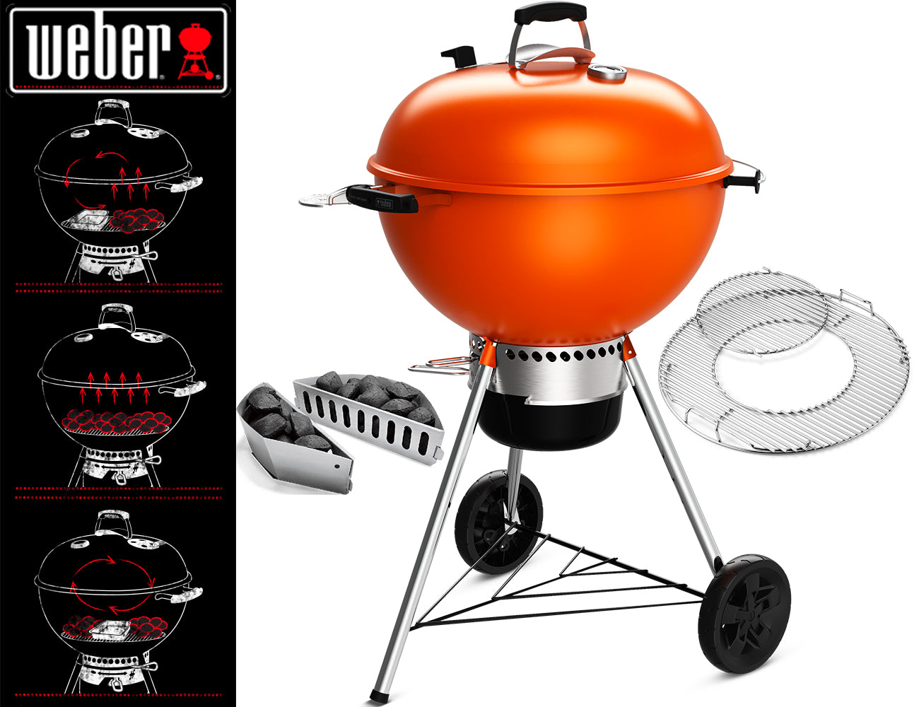 Weber Barbecue Master-Touch GBS Ø 57cm. C-5755 Arancione Fumè - Centro Internazionale del Barbecue