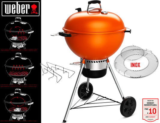 Weber Barbecue Master-Touch GBS Ø 57cm. C-5755 Arancione Fumè