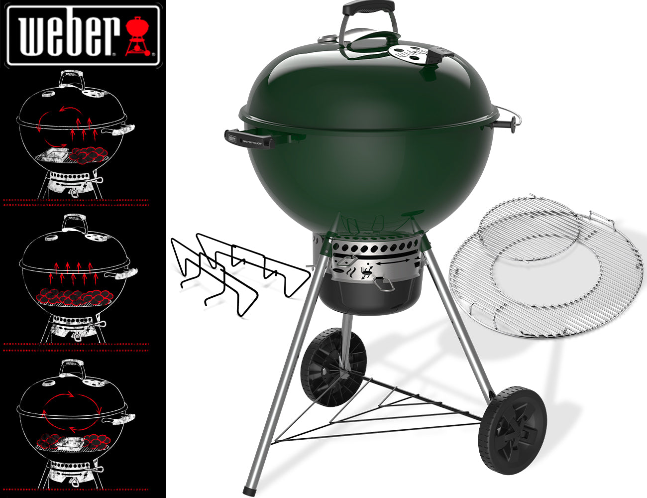 Weber Barbecue Master Touch Ø 57 Cm. Verde Scuro - Centro Internazionale del Barbecue