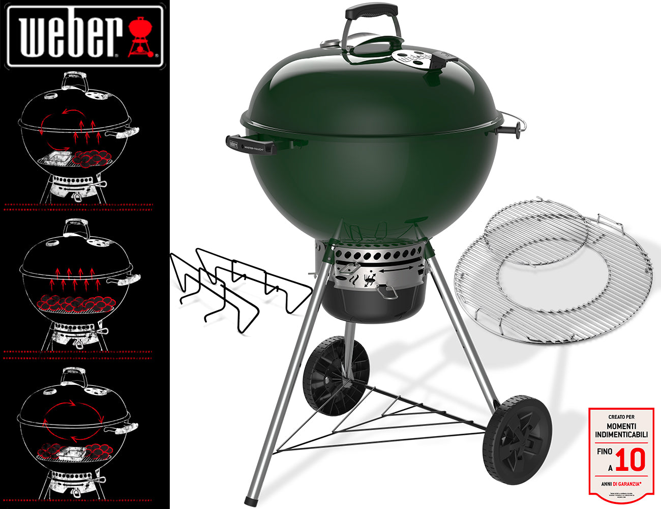Weber Barbecue Master Touch Ø 57 Cm. Verde Scuro