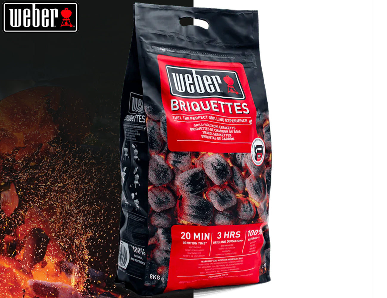 Weber Bricchetta di Legna 8 Kg - Centro Internazionale del Barbecue