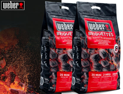 Weber Bricchetta di Legna 2 x 8 Kg - Centro Internazionale del Barbecue