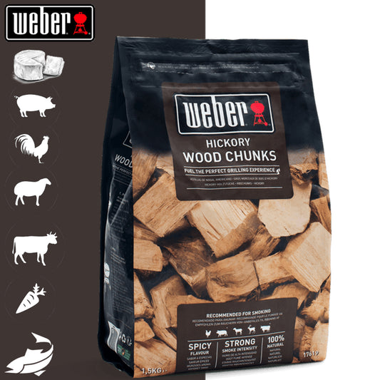 Wood Chunks per Affumicatura di Hickory - Centro Internazionale del Barbecue