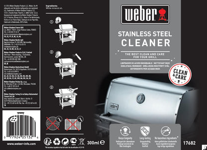 Weber Detergente per Acciaio Inoxm- 300 ml - Centro Internazionale del Barbecue