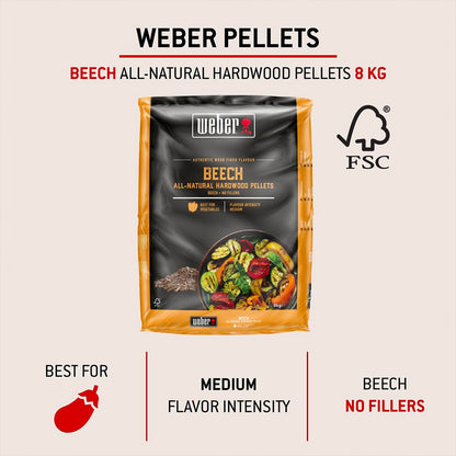 Weber Pellet di Legno Alder - Ontano Kg. 8 - Centro Internazionale del Barbecue