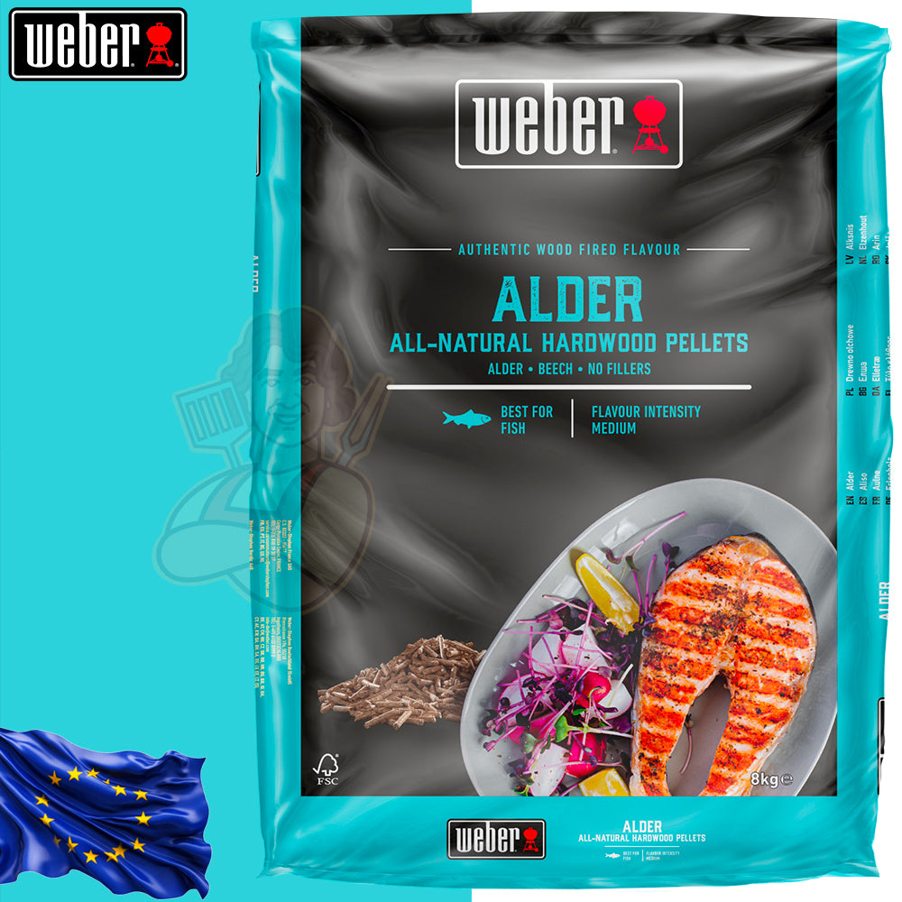 Weber Pellet di Legno Alder - Ontano Kg. 8 - Centro Internazionale del Barbecue