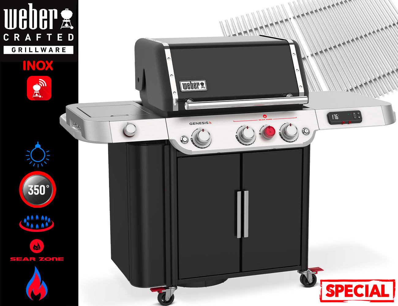 Weber Barbecue a Gas Genesis SE-EPX-335W - INOX - Centro Internazionale del Barbecue