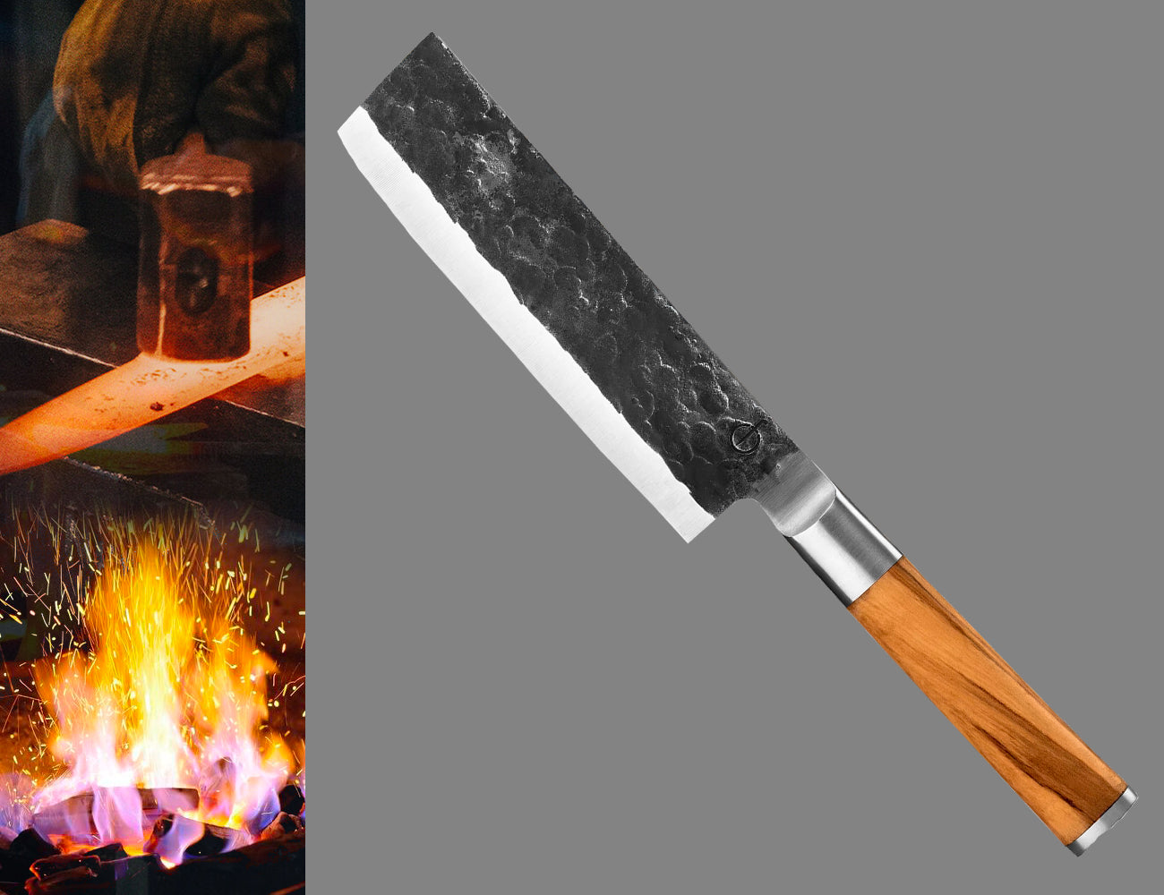 Coltello per verdure con Manico Olivo cm 18 - Centro Internazionale del Barbecue