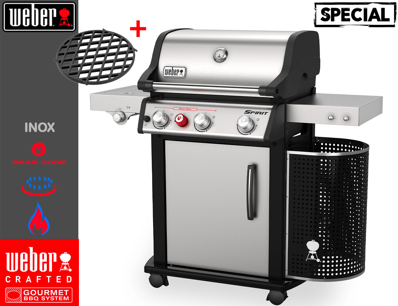 Weber Barbecue Spirit SP-335 Inox Premium GBS - Centro Internazionale del Barbecue