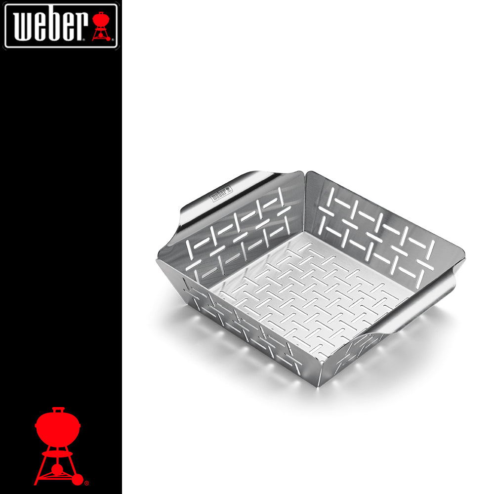 Weber Vassoio Inox di Cottura Piccolom per Verdure 19 X 19 X 5 Cm - Centro Internazionale del Barbecue