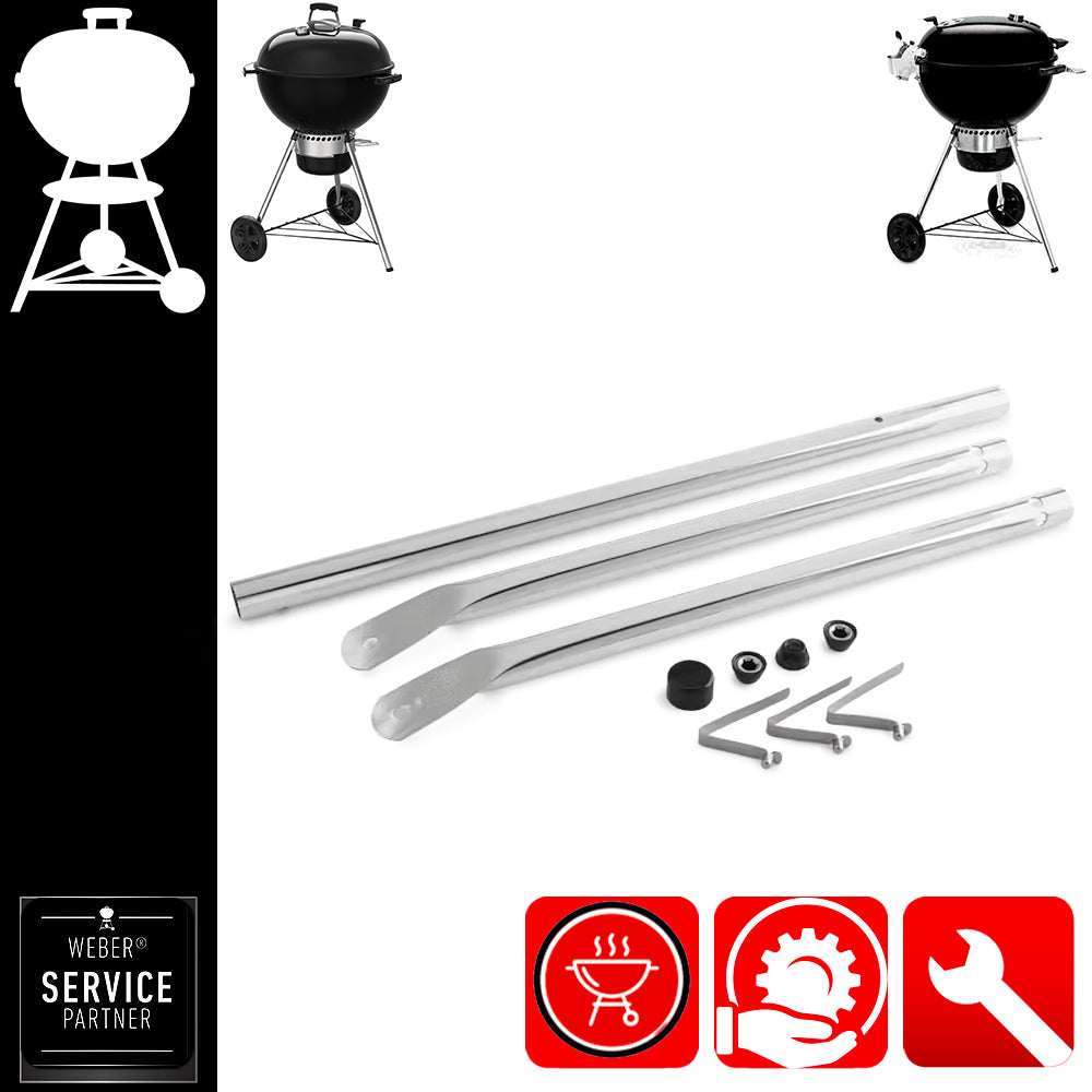 Weber Set 3 Piedi Barbecue a Carbonella Premium 57 e Master Touch - Centro Internazionale del Barbecue