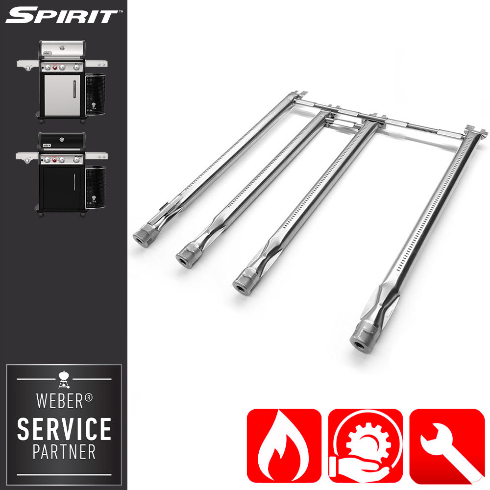 Weber Ricambio Spirit E/S-330 Kit 4 bruciatori + 2 tubi crossover - Centro Internazionale del Barbecue