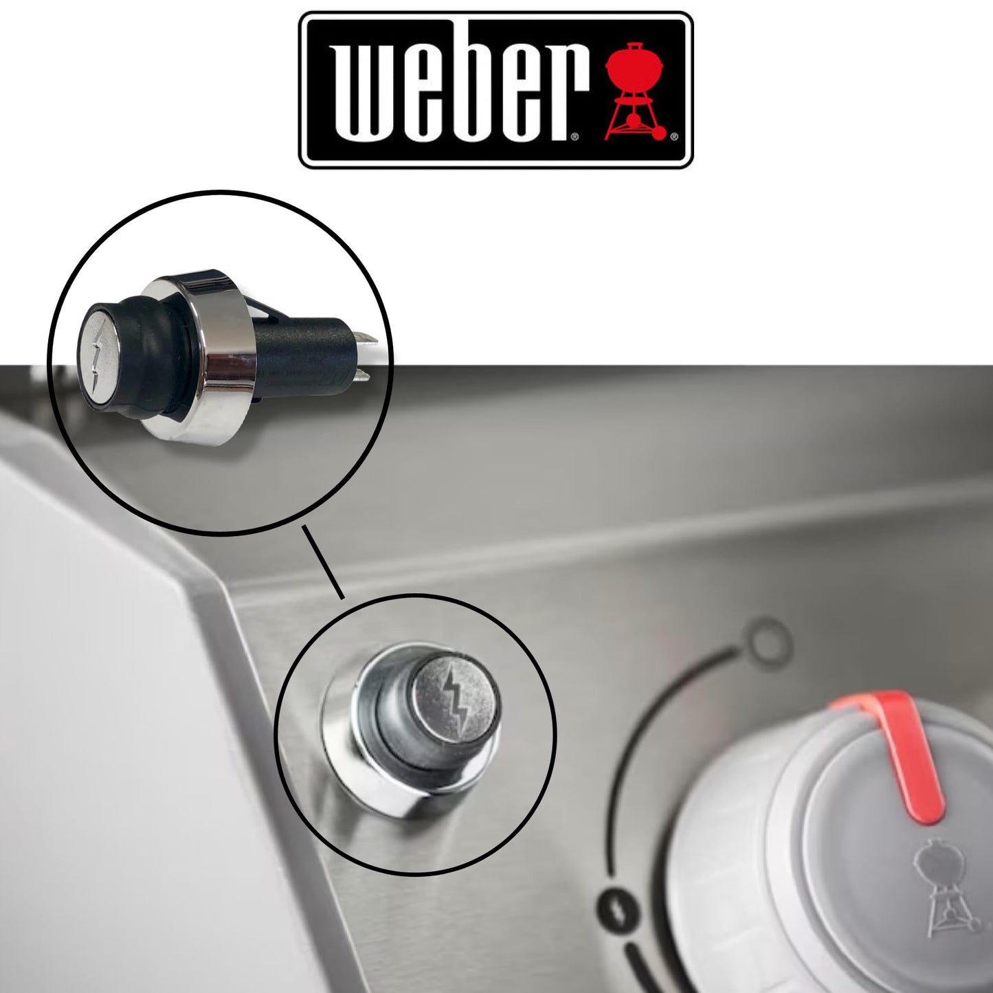 Weber Pulsante di Ricambio per accensione Modelli Genesis II e Spirit II - Centro Internazionale del Barbecue