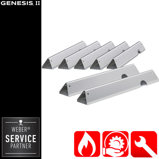 Weber Genesis II Barre Flavorizer Inox per Serie 400 - Centro Internazionale del Barbecue