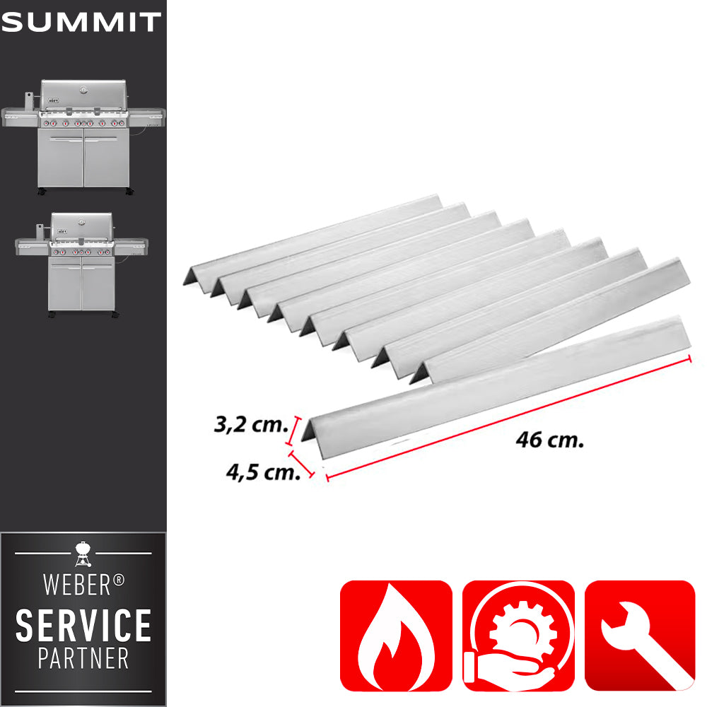 Weber Ricambio Barre Flavorizer Inox per Summit Serie 600/400 - Centro Internazionale del Barbecue