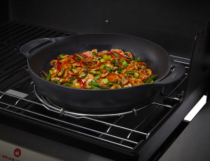 Weber Gourmet BBQ System Wok in Ghisa con Coperchio e Cestello - Centro Internazionale del Barbecue