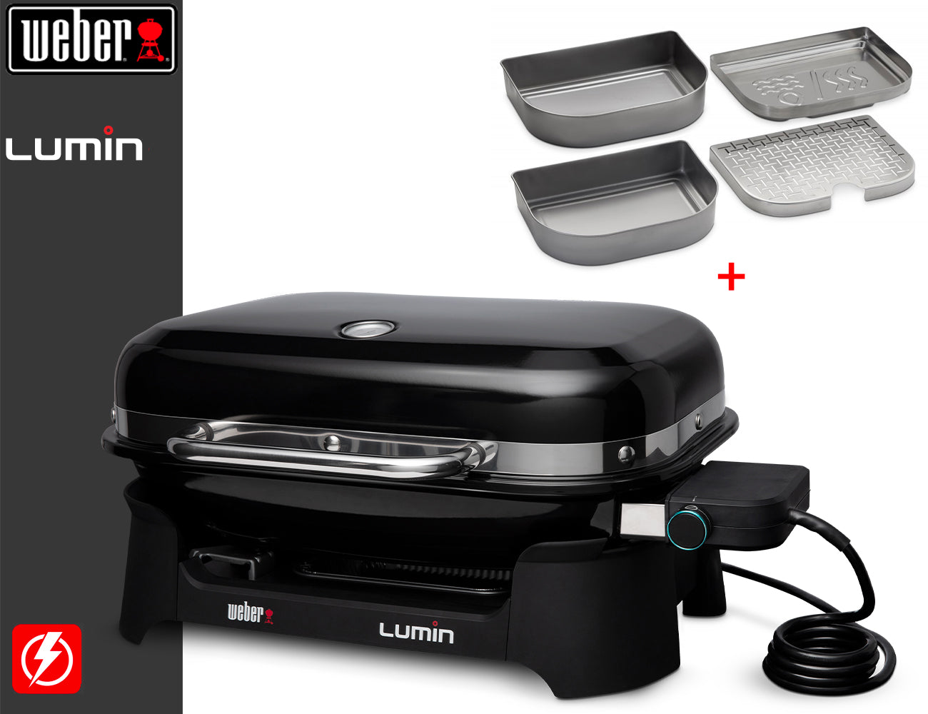 Weber Barbecue elettrico Lumin Compact Black - Centro Internazionale del Barbecue