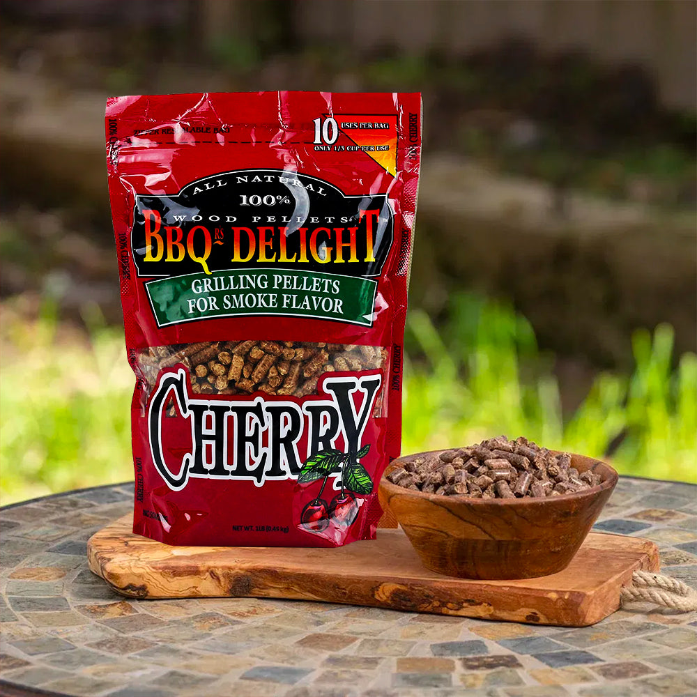 BBQr's Delights Pellets Cherry All 100% Natural 450 Gr. - Centro Internazionale del Barbecue